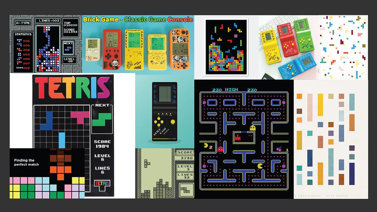 Moodboard establishing the tone of the typeface