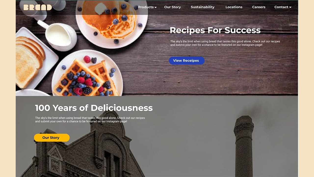 CTA buttons on the homepage
