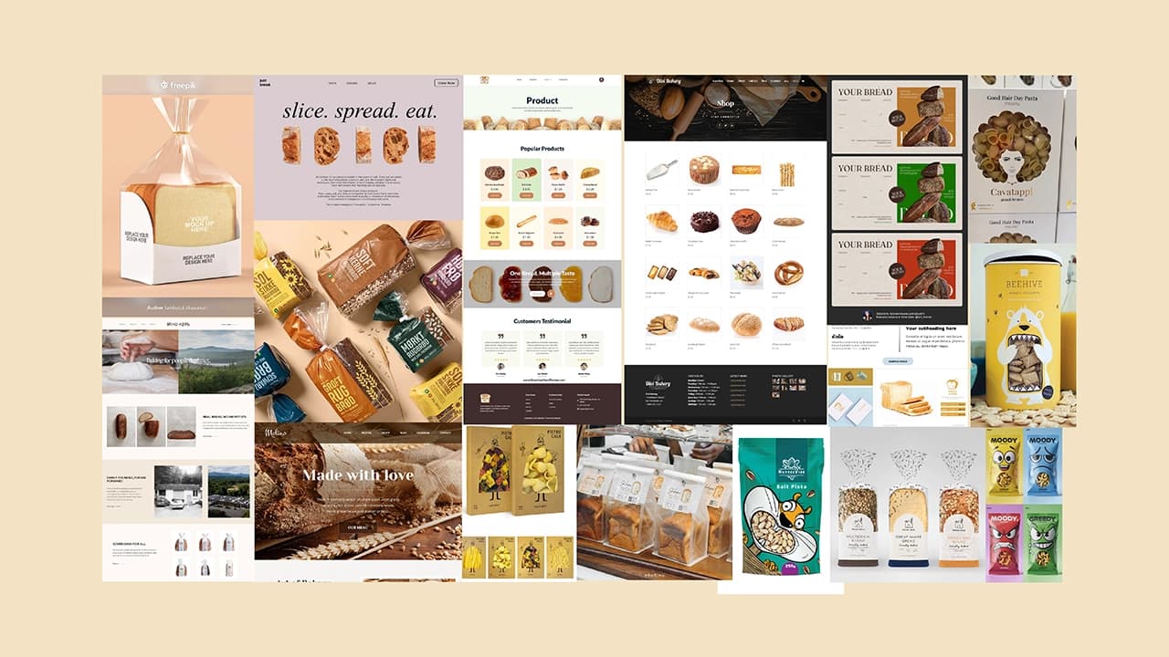 Moodboard and inspiration for the website design