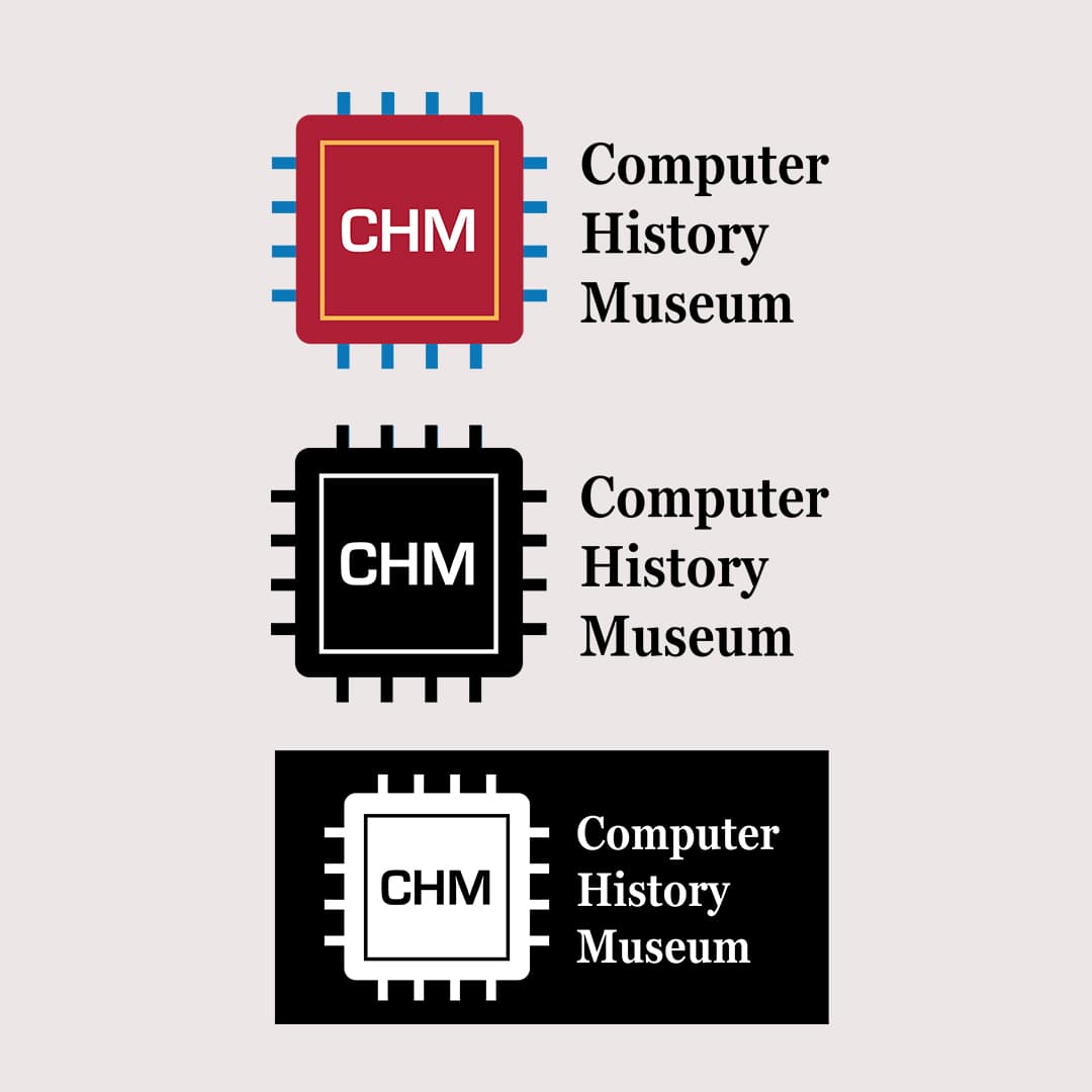 Redesigned logo variations in different colors