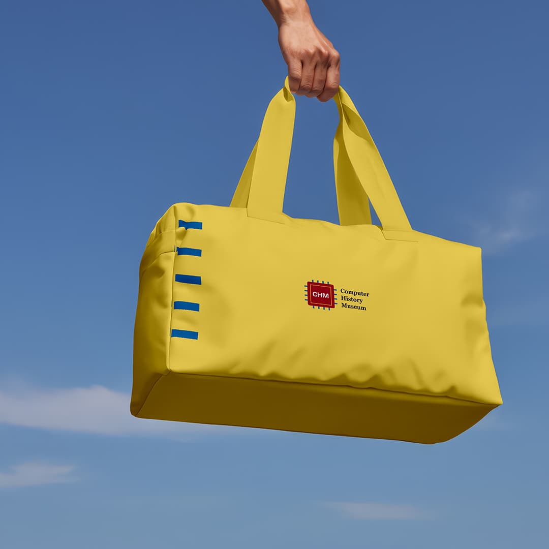 Duffel bag with new logo branding