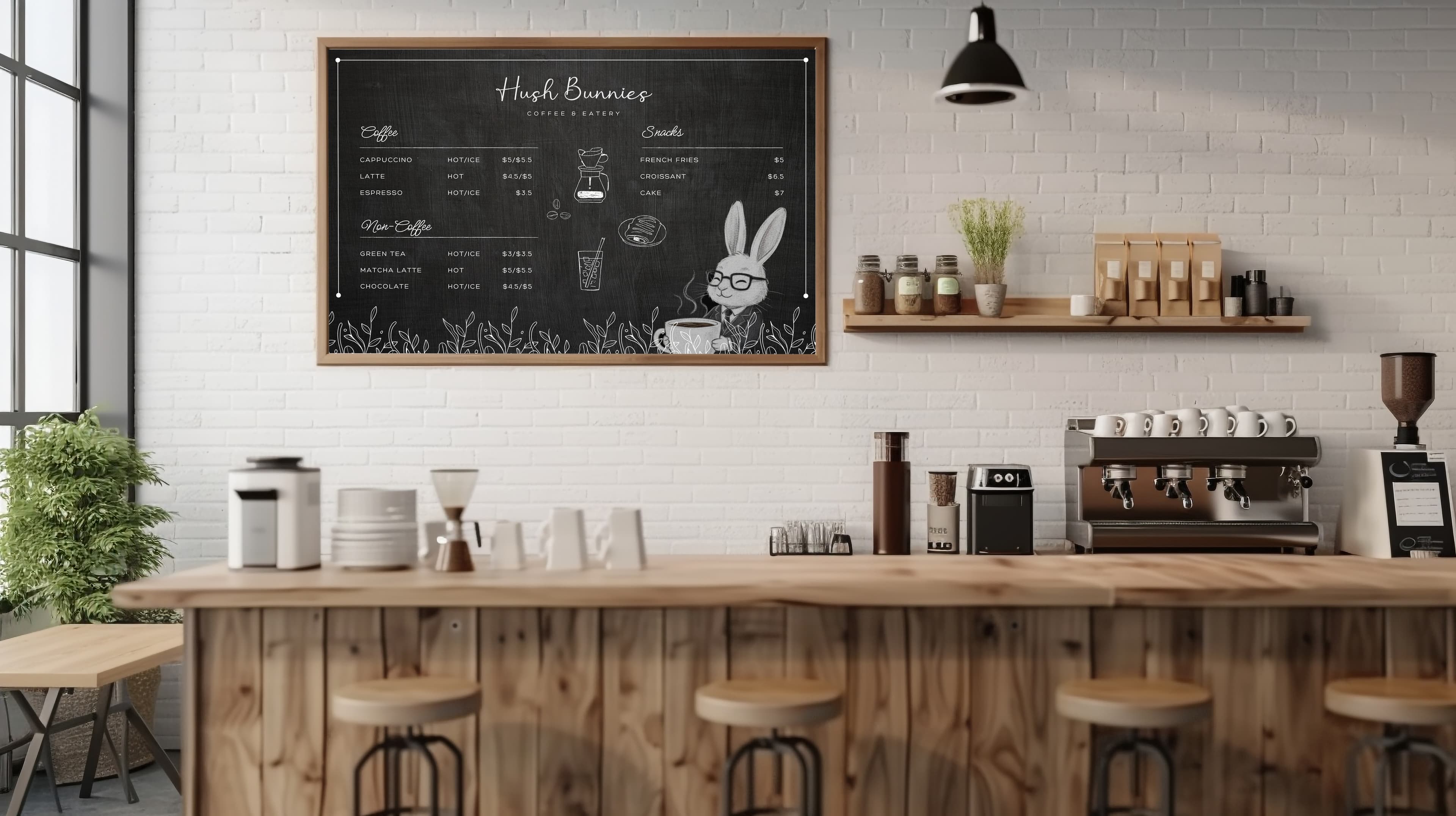 Interior menu board design