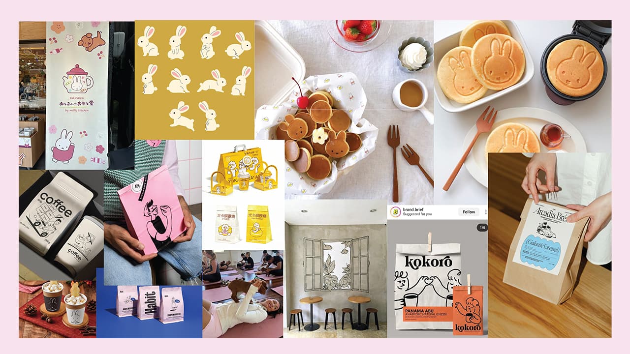 Moodboard establishing the tone of the brand